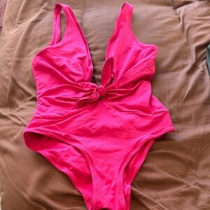 American Apparel Pink One Piece Swimsuit